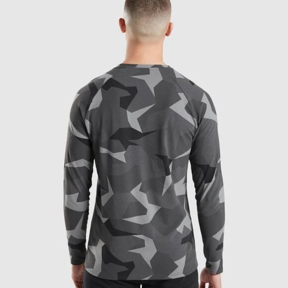 New Gymshark Mens Slim Fit CRITICAL LONG SLEEVE T-SHIRT Black - Picture 6 of 7